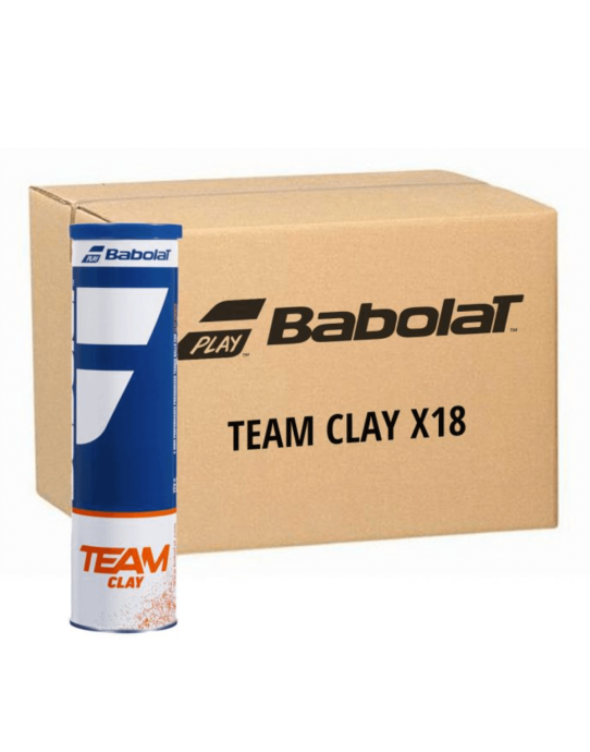 Scatolone 18 tubi Palline Babolat Team Clay
